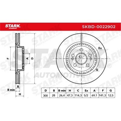 Tarcza hamulcowa Stark SKBD-0022902 SKBD-0022902 - foto 3