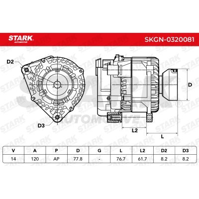 Alternator Stark SKGN-0320081 SKGN-0320081 - foto 7