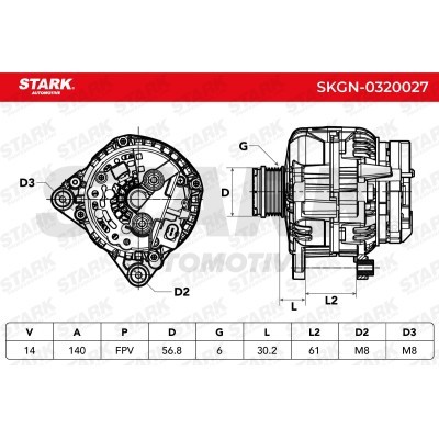 Alternator Stark SKGN-0320027 SKGN-0320027 - foto 7