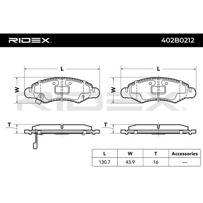 Klocki hamulcowe RIDEX 402B0212 402B0212 - foto 5