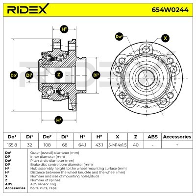 Łożysko Koła RIDEX 654W0244 654W0244 - foto 7