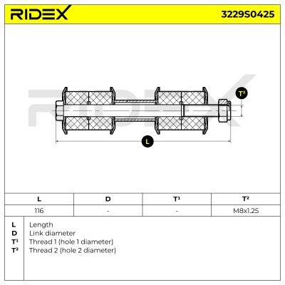 Łącznik Stabilizatora RIDEX 3229S0425 3229S0425 - foto 6