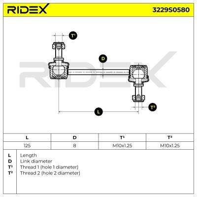 Łącznik Stabilizatora RIDEX 3229S0580 3229S0580 - foto 6
