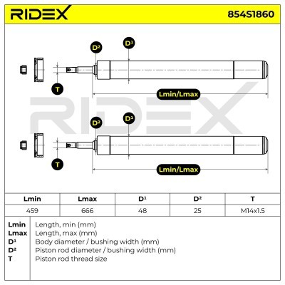 Amortyzator RIDEX 854S1860 854S1860 - foto 5