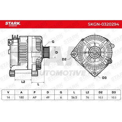Alternator Stark SKGN-0320294 SKGN-0320294 - foto 7