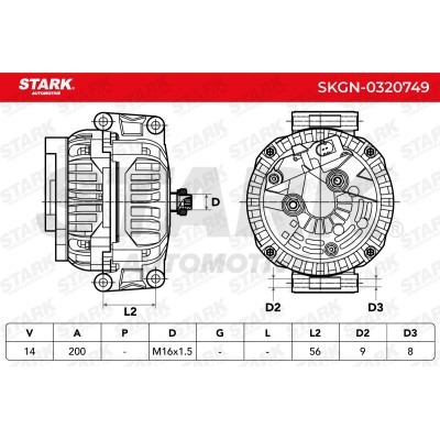 Alternator Stark SKGN-0320749 SKGN-0320749 - foto 7
