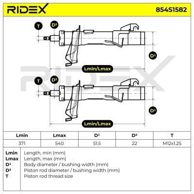 Amortyzator RIDEX 854S1582 854S1582 - foto 4