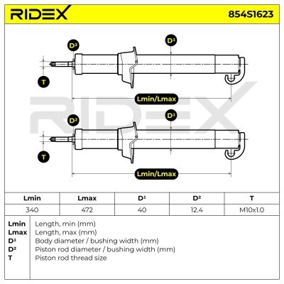 Amortyzator RIDEX 854S1623 854S1623 - foto 4