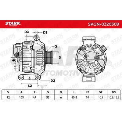 Alternator Stark SKGN-0320309 SKGN-0320309 - foto 5