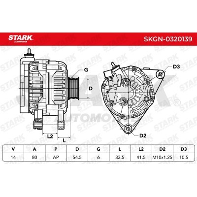Alternator Stark SKGN-0320139 SKGN-0320139 - foto 8