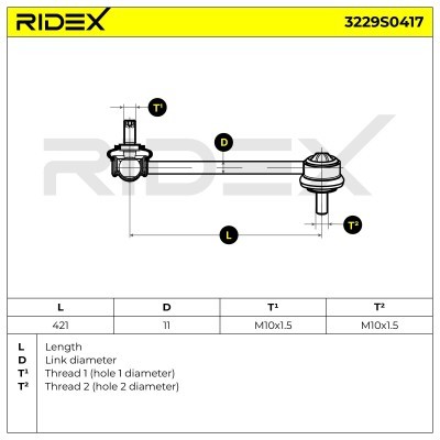 Łącznik Stabilizatora RIDEX 3229S0417 3229S0417 - foto 5
