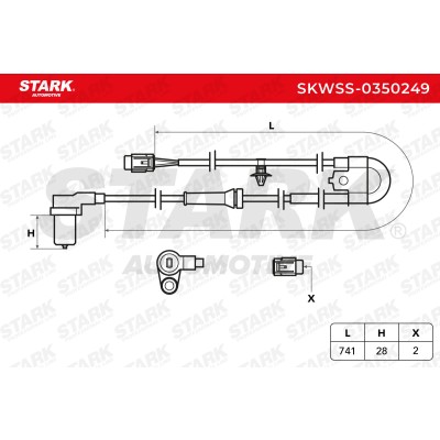 Czujnik ABS Stark SKWSS-0350249 SKWSS-0350249 - foto 5