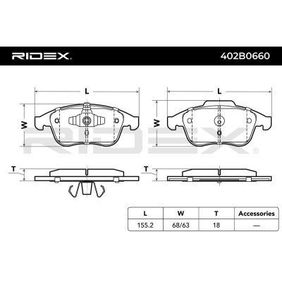 Klocki hamulcowe RIDEX 402B0660 402B0660 - foto 3