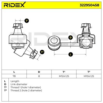 Łącznik Stabilizatora RIDEX 3229S0458 3229S0458 - foto 6
