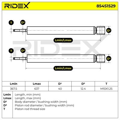 Amortyzator RIDEX 854S1529 854S1529 - foto 5