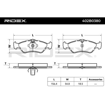 Klocki hamulcowe RIDEX 402B0380 402B0380 - foto 7