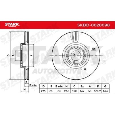 Tarcza hamulcowa Stark SKBD-0020098 SKBD-0020098 - foto 5