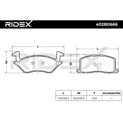 Klocki hamulcowe RIDEX 402B0666 402B0666 - foto 4