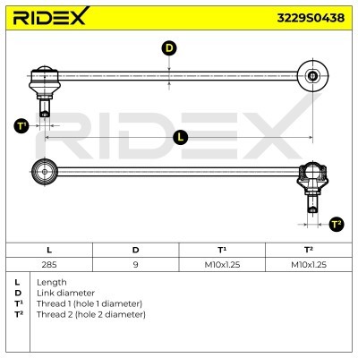 Łącznik Stabilizatora RIDEX 3229S0438 3229S0438 - foto 5