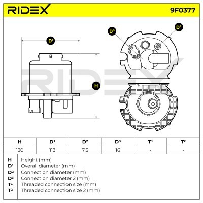 Filtr Paliwa RIDEX 9F0377 9F0377 - foto 5