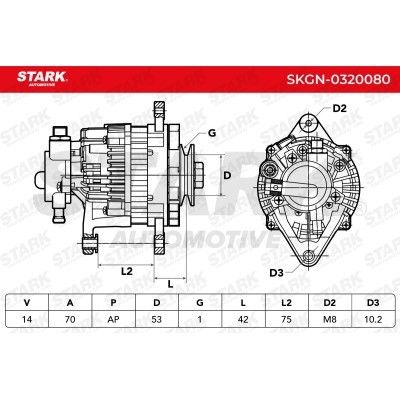 Alternator Stark SKGN-0320080 SKGN-0320080 - foto 6