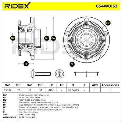 Łożysko Koła RIDEX 654W0153 654W0153 - foto 6