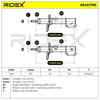 Amortyzator RIDEX 854S1785 854S1785 - foto 4