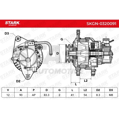 Alternator Stark SKGN-0320091 SKGN-0320091 - foto 5