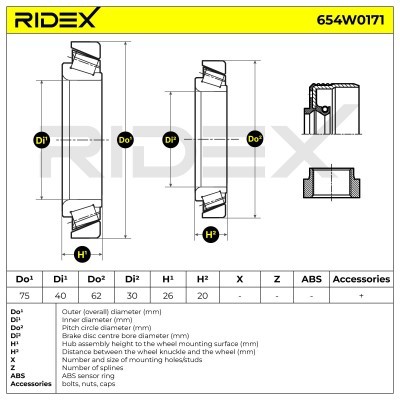 Łożysko Koła RIDEX 654W0171 654W0171 - foto 8