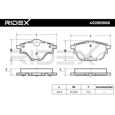 Klocki hamulcowe RIDEX 402B0866 402B0866 - foto 7