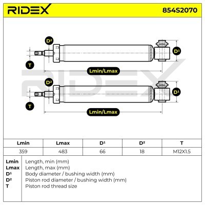 Amortyzator RIDEX 854S2070 854S2070 - foto 3