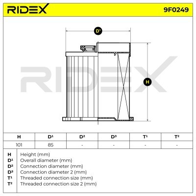 Filtr Paliwa RIDEX 9F0249 9F0249 - foto 5