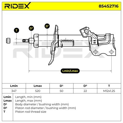 Amortyzator RIDEX 854S2716 854S2716 - foto 8