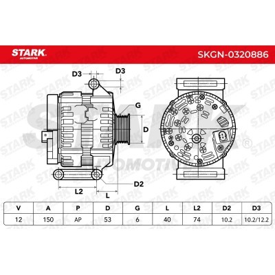Alternator Stark SKGN-0320886 SKGN-0320886 - foto 6