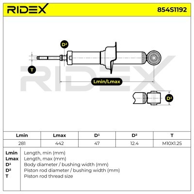 Amortyzator RIDEX 854S1192 854S1192 - foto 6