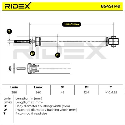 Amortyzator RIDEX 854S1149 854S1149 - foto 4