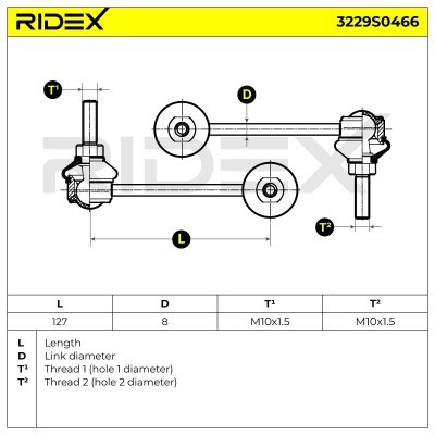 Łącznik Stabilizatora RIDEX 3229S0466 3229S0466 - foto 5