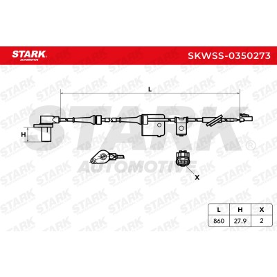 Czujnik ABS Stark SKWSS-0350273 SKWSS-0350273 - foto 6