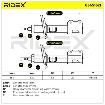 Amortyzator RIDEX 854S1621 854S1621 - foto 4