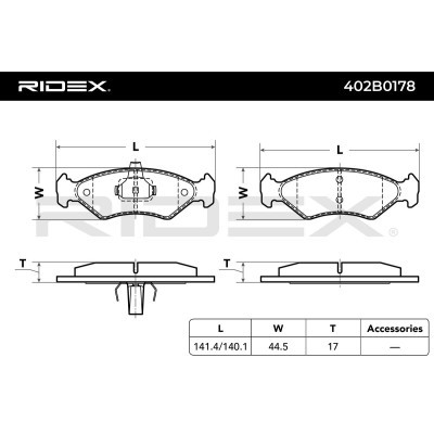 Klocki hamulcowe RIDEX 402B0178 402B0178 - foto 3