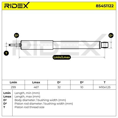 Amortyzator RIDEX 854S1122 854S1122 - foto 8
