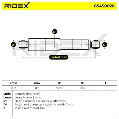 Amortyzator RIDEX 854S0028 854S0028 - foto 3