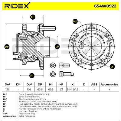 Łożysko Koła RIDEX 654W0922 654W0922 - foto 5