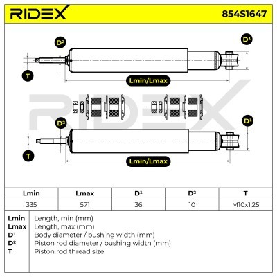 Amortyzator RIDEX 854S1647 854S1647 - foto 4