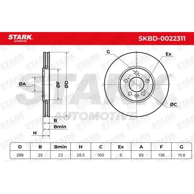 Tarcza hamulcowa Stark SKBD-0022311 SKBD-0022311 - foto 5