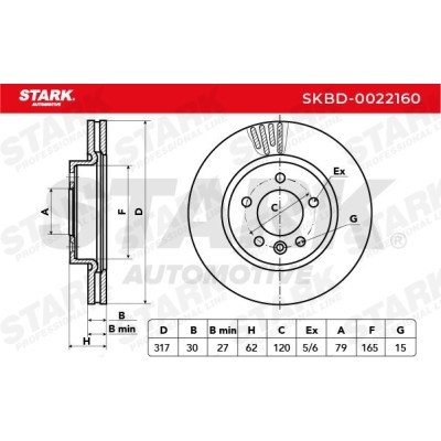 Tarcza hamulcowa Stark SKBD-0022160 SKBD-0022160 - foto 5
