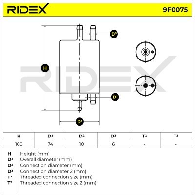 Filtr Paliwa RIDEX 9F0075 9F0075 - foto 6