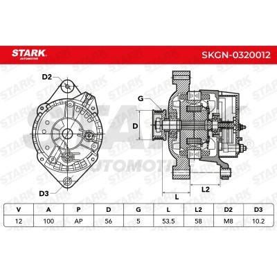 Alternator Stark SKGN-0320012 SKGN-0320012 - foto 6