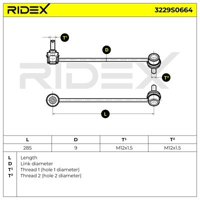 Łącznik Stabilizatora RIDEX 3229S0664 3229S0664 - foto 5