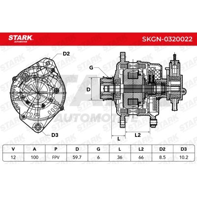 Alternator Stark SKGN-0320022 SKGN-0320022 - foto 8